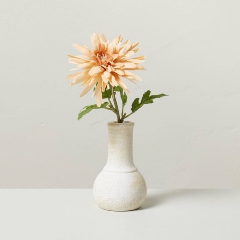 Hearth & Hand with Magnolia 7" Mini Faux Orange Daisy Flower Arrangement